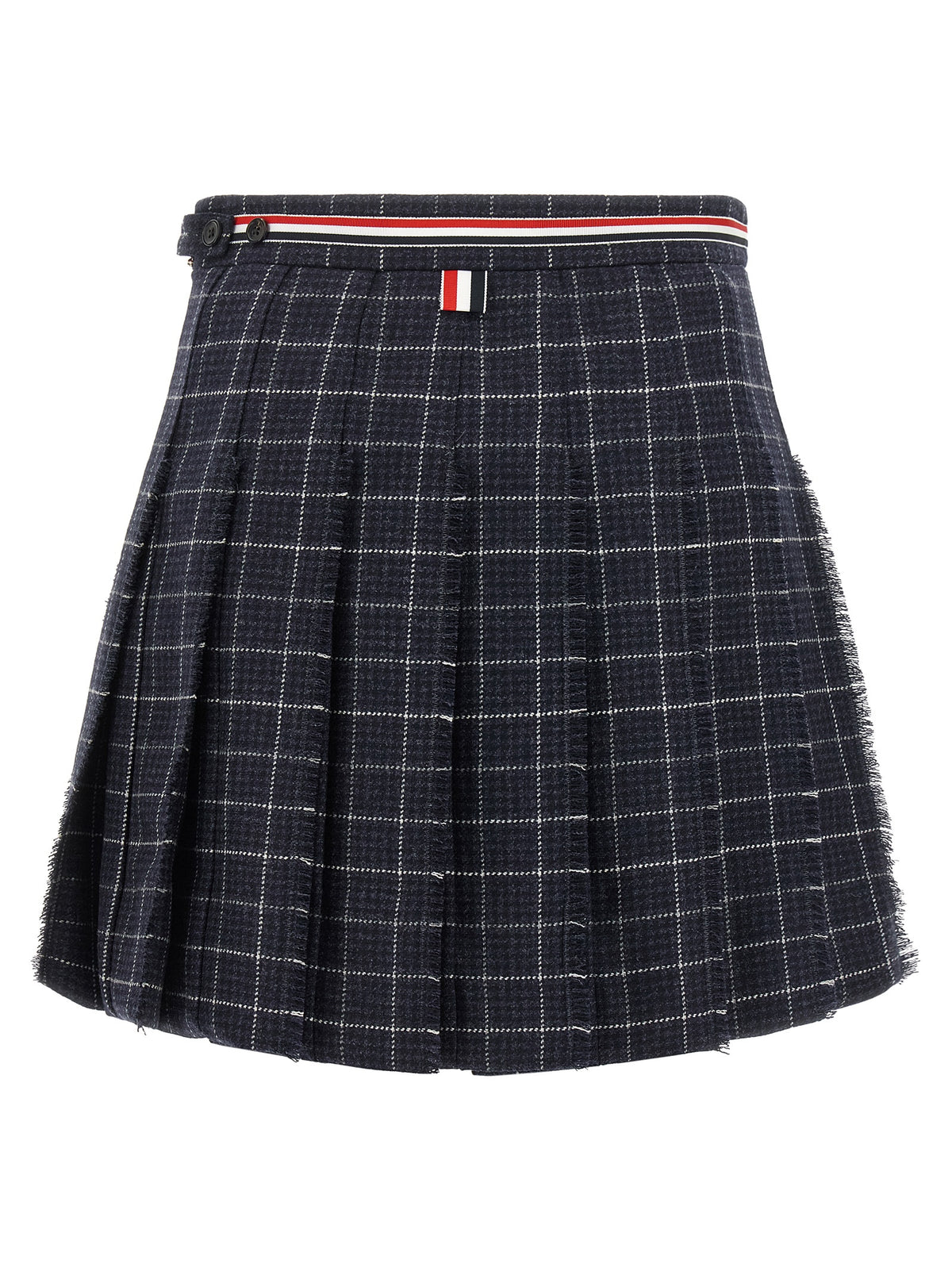 Thom Browne Women 'Rwb' Pleated Tweed Skirt