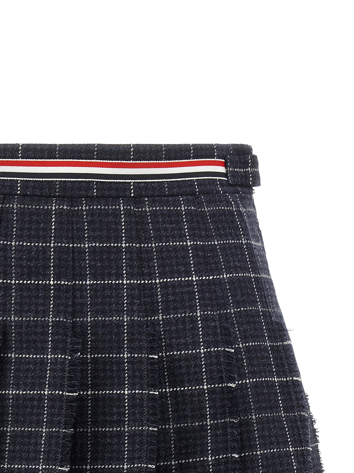 Thom Browne Women 'Rwb' Pleated Tweed Skirt