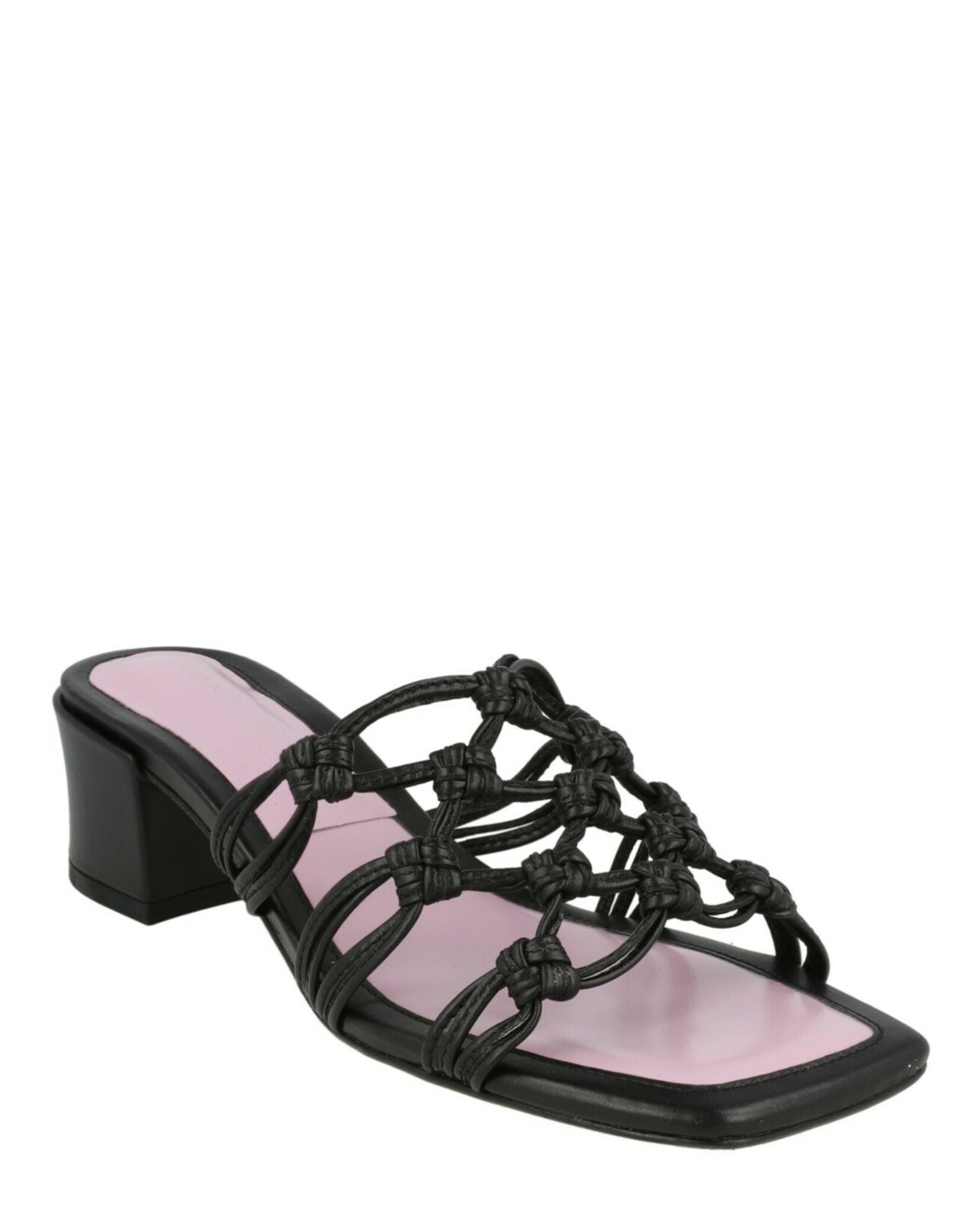 ByFar Womens Marsha Knotted Leather Mule Sandals