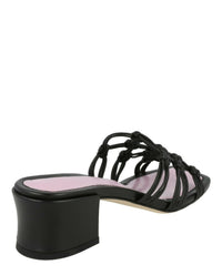ByFar Womens Marsha Knotted Leather Mule Sandals