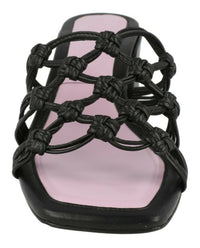 ByFar Womens Marsha Knotted Leather Mule Sandals