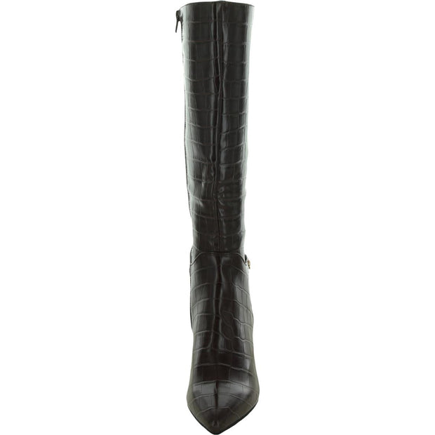Cruelaa Womens Zipper Knee-High Boots