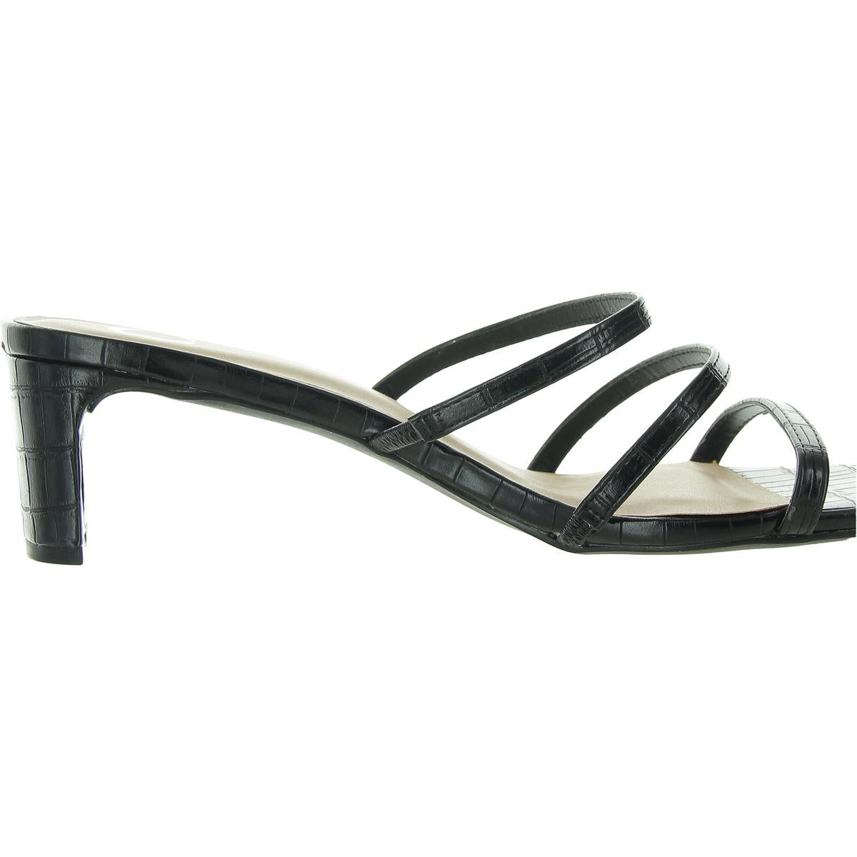 Womens Laceless Faux Leather Strappy Sandals