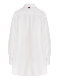Thom Browne Women Logo Pussy Bow Blouse