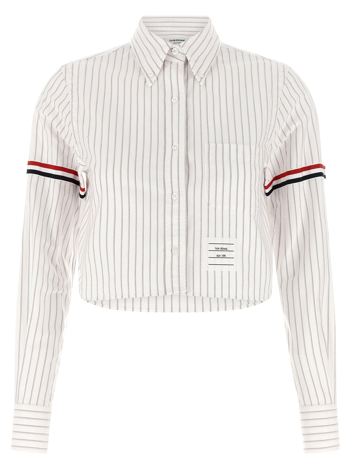 Thom Browne Women '4Bar' Cropped Shirt