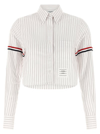 Thom Browne Women '4Bar' Cropped Shirt