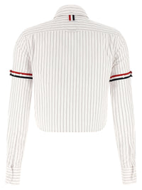 Thom Browne Women '4Bar' Cropped Shirt