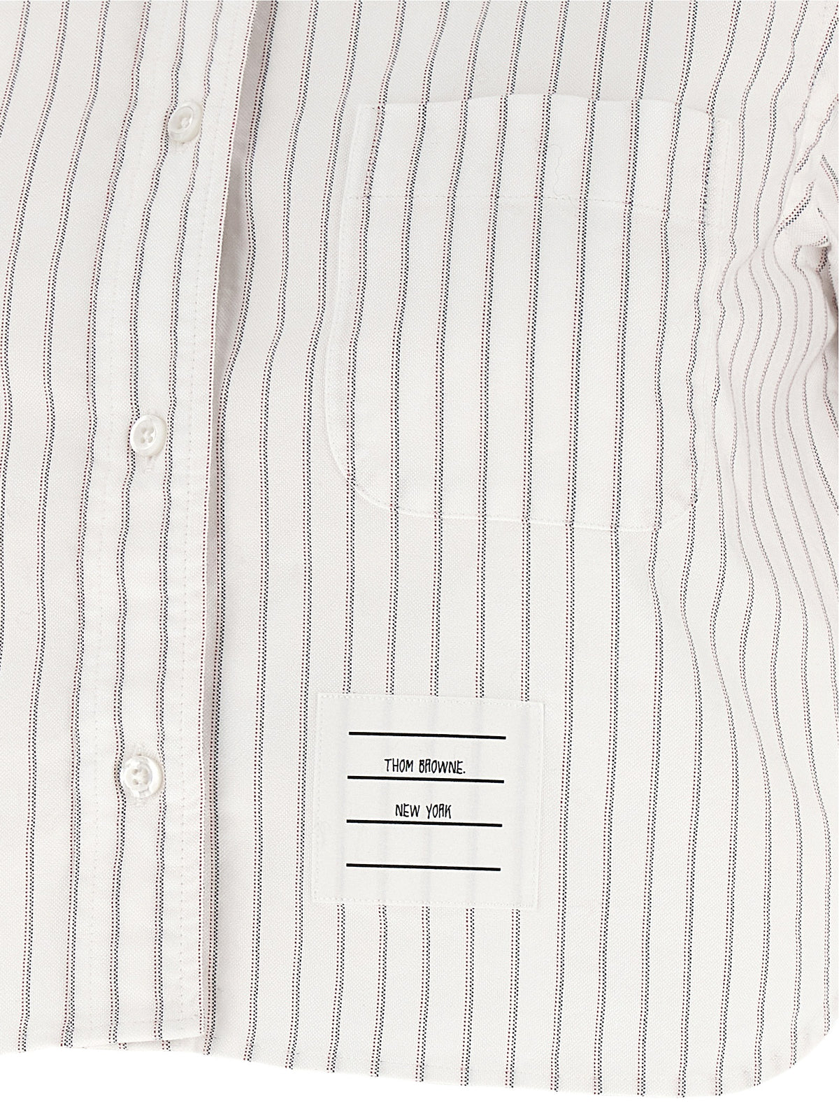 Thom Browne Women '4Bar' Cropped Shirt