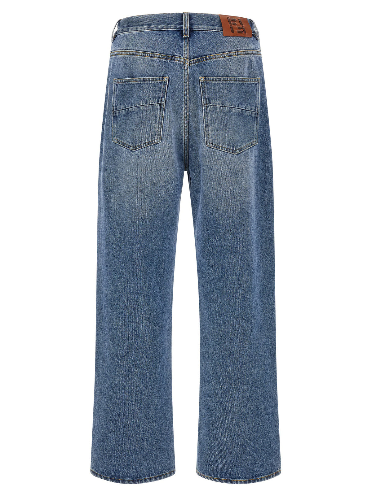 FENDI Fendi Men 'Ff' Patch Jeans Saddlery