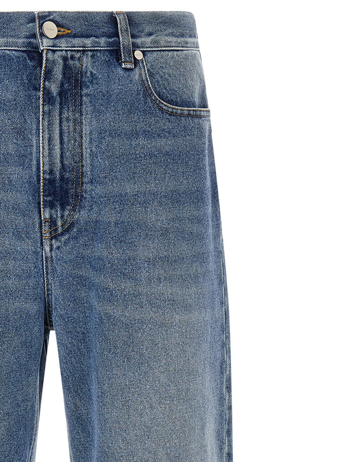 FENDI Fendi Men 'Ff' Patch Jeans Saddlery
