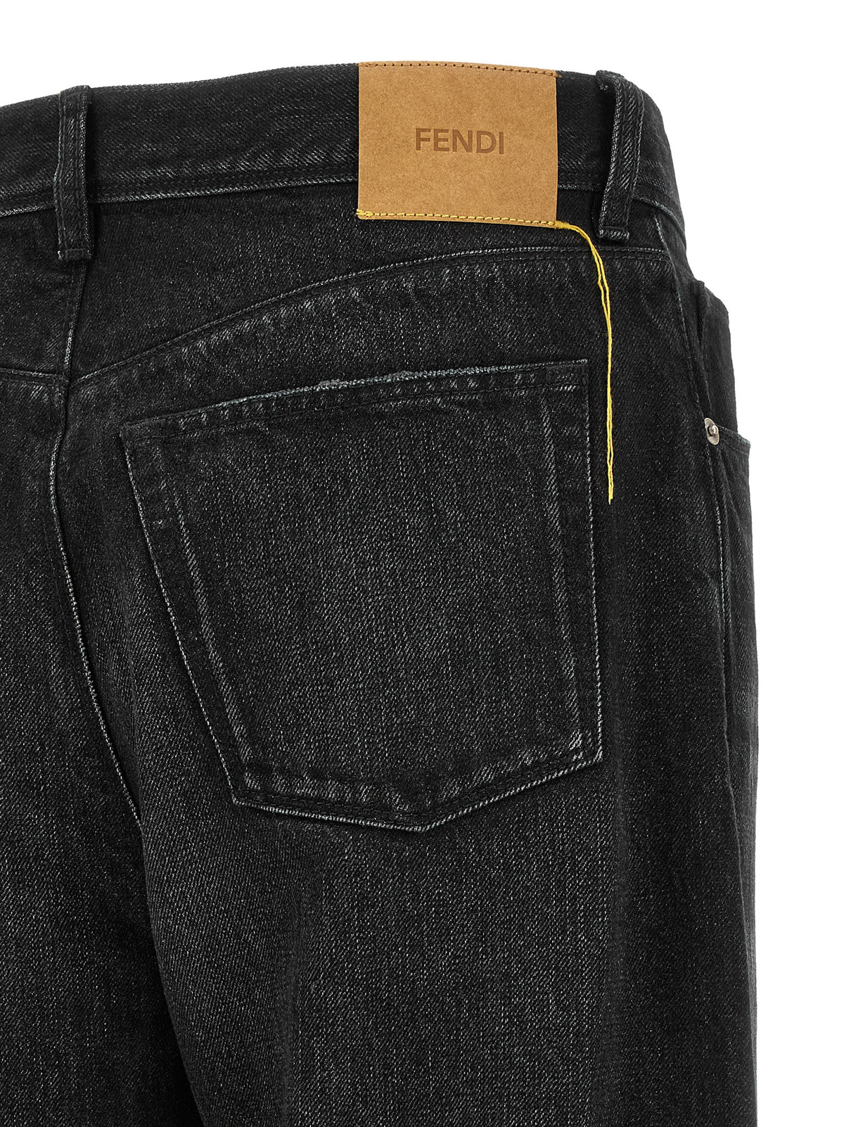 Fendi Men Black Denim Jeans