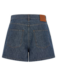 Fendi Women Chambray Denim Shorts