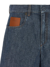 Fendi Women Chambray Denim Shorts