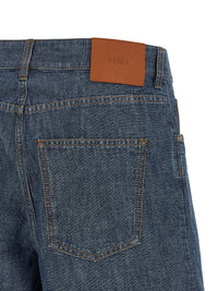 Fendi Women Chambray Denim Shorts