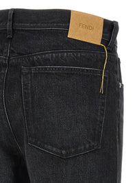 FENDI Fendi Women Yellow Stitching Jeans With Visible Thread