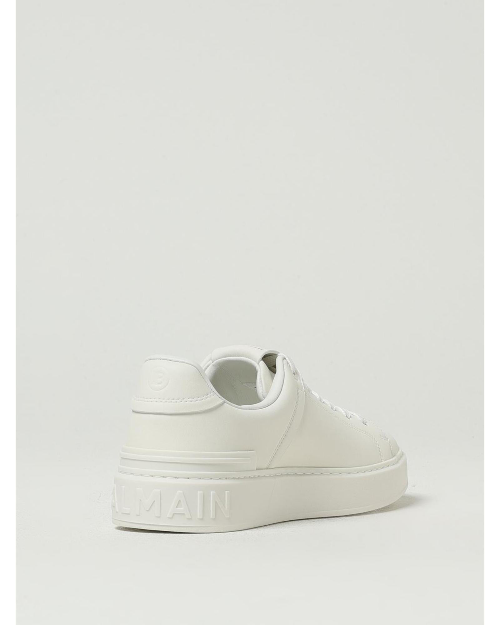 Balmain BBold Leather Sneakers Women White
