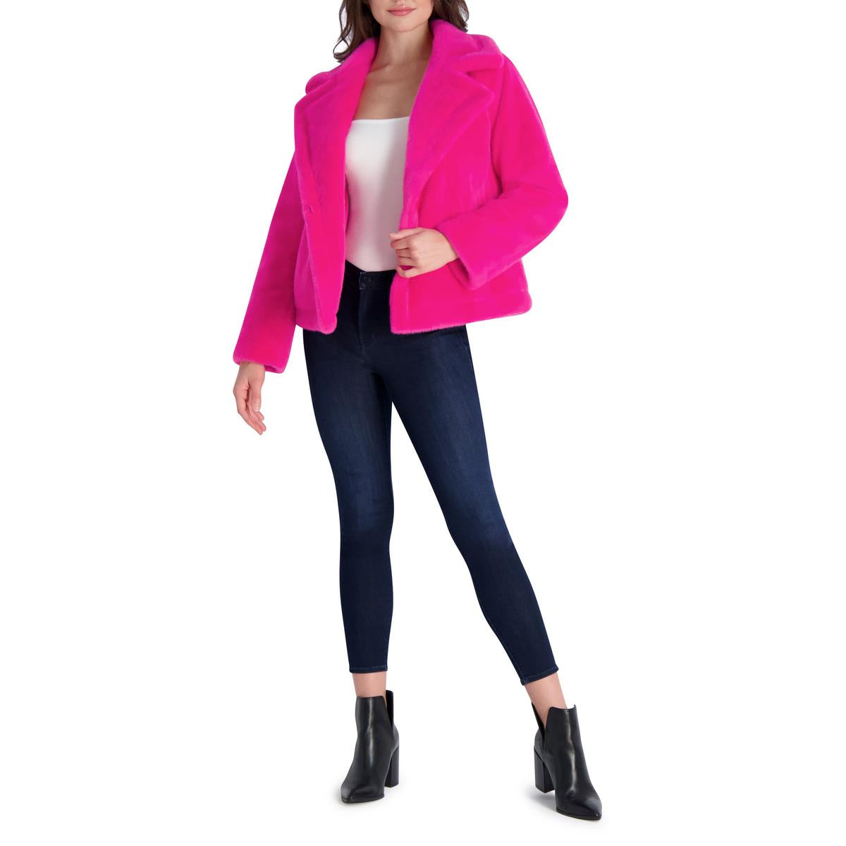 Womens Lined Faux Fur Teddy Coat
