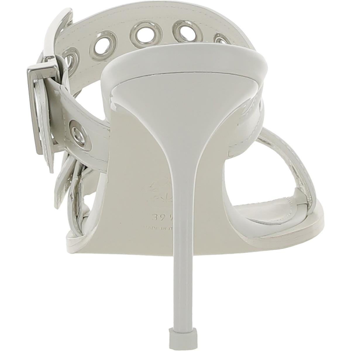 Womens Buckle Leather Heels