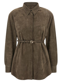 Fendi Women Suede Shirt