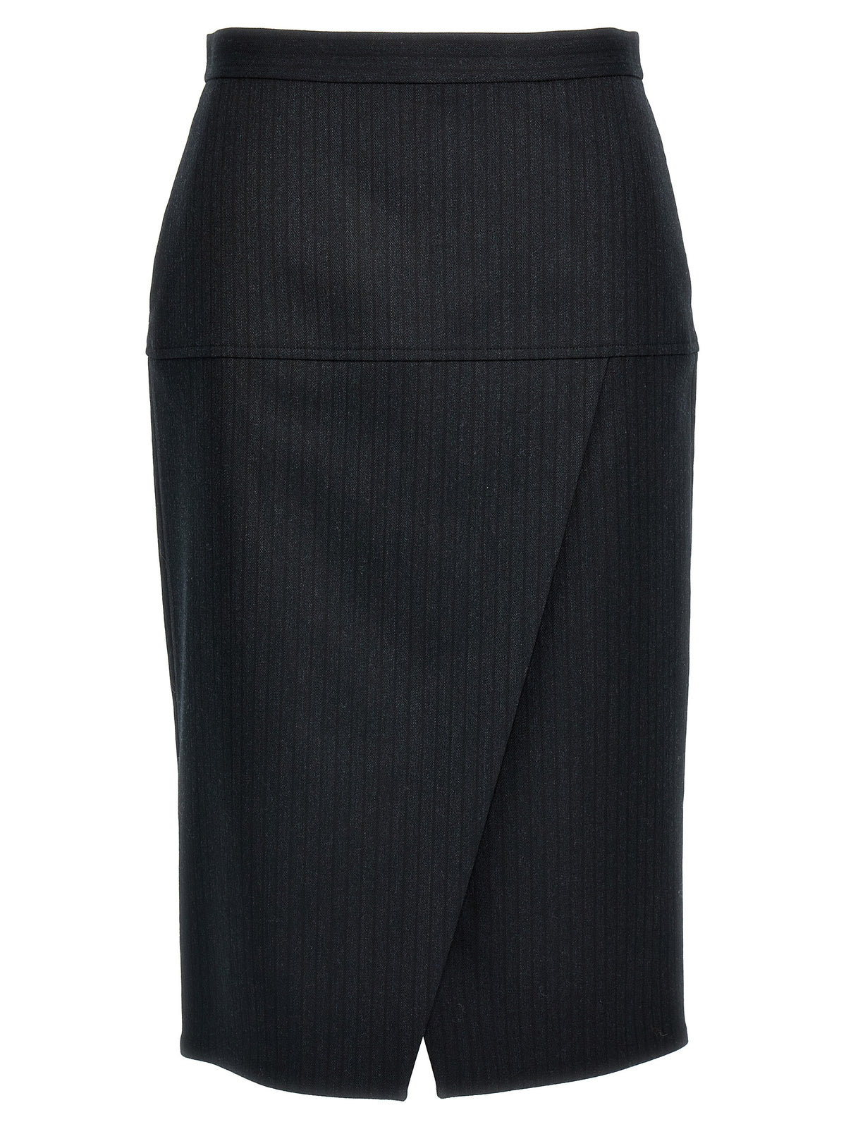 Fendi Women Pinstriped Wool Skirt