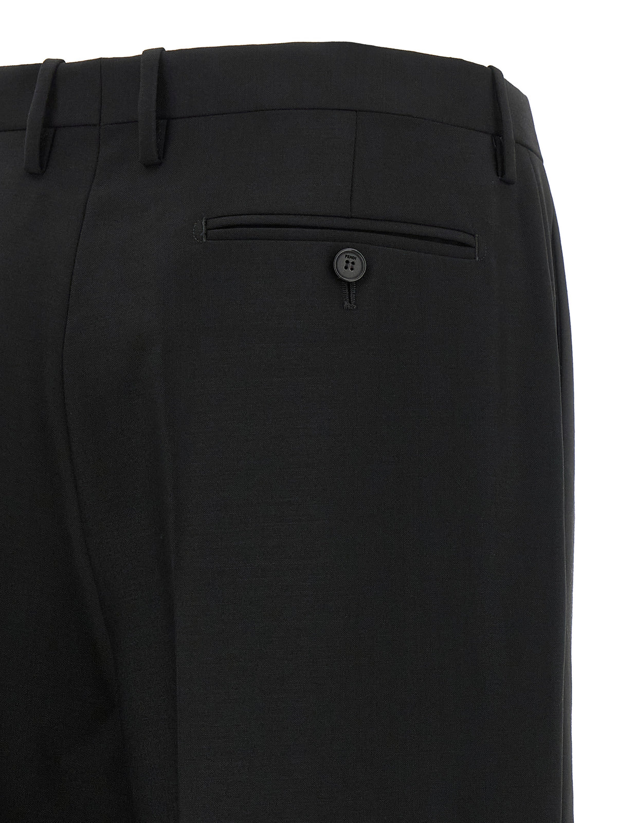 Fendi Women Black Wool And Mohair Pants