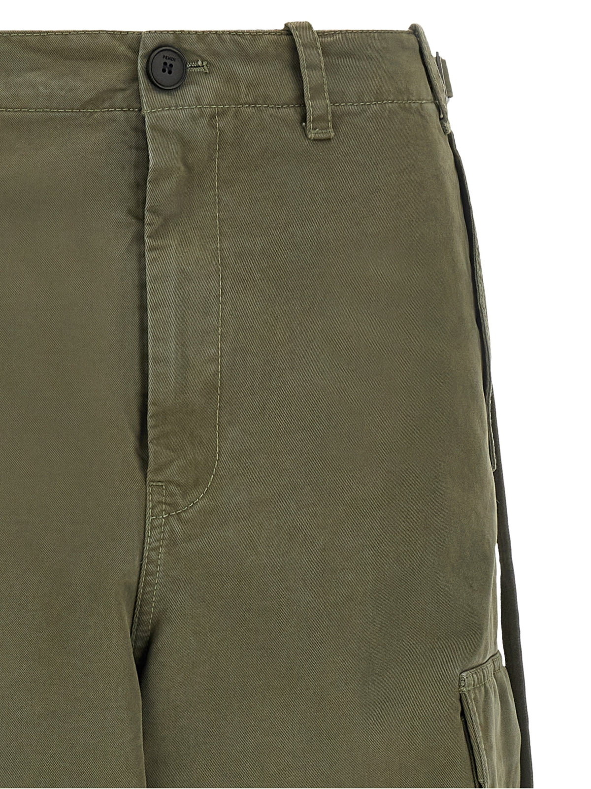 Fendi Women Double Stitch Embroidery Pants