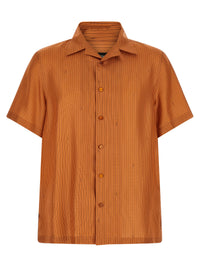 FENDI Fendi Men 'Selleria' Stitching Silk Shirt