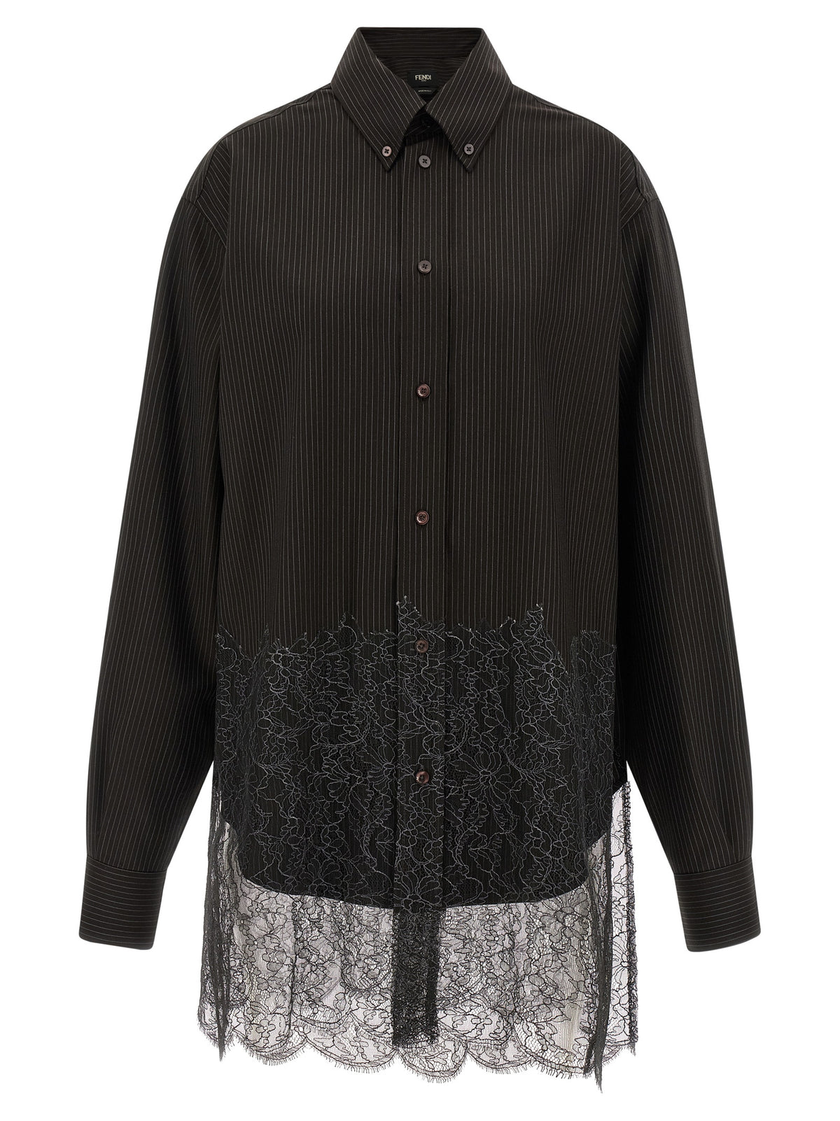 FENDI Fendi Men Wool And Lace Shirt