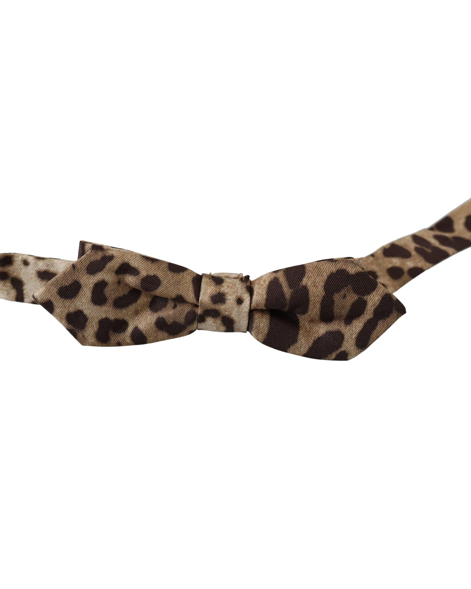 Dolce & Gabbana Leopard Print Bow Tie FT2006