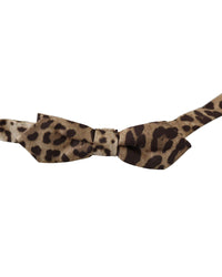Dolce & Gabbana Leopard Print Bow Tie FT2006