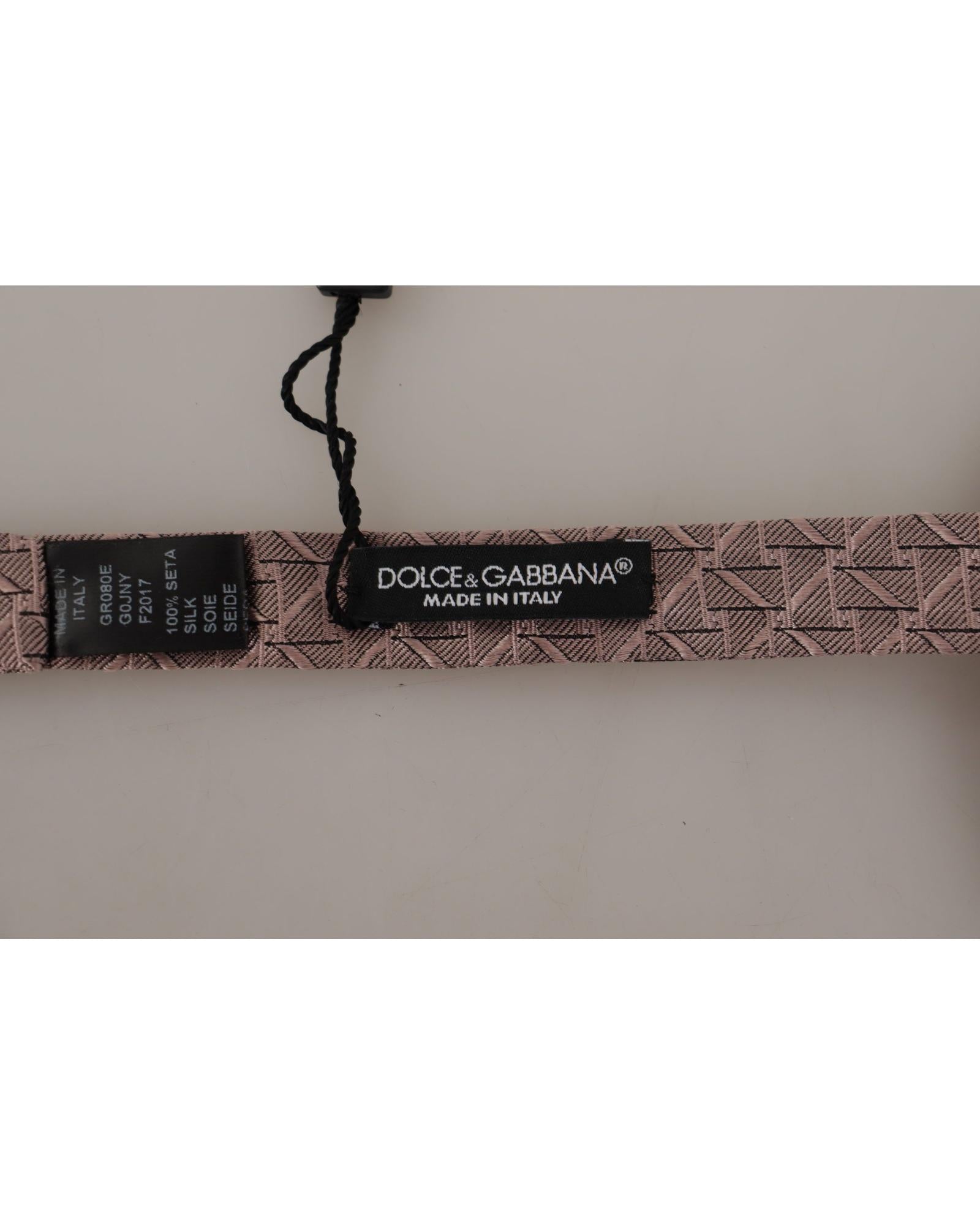 Dolce & Gabbana Geometric Pattern Bow Tie