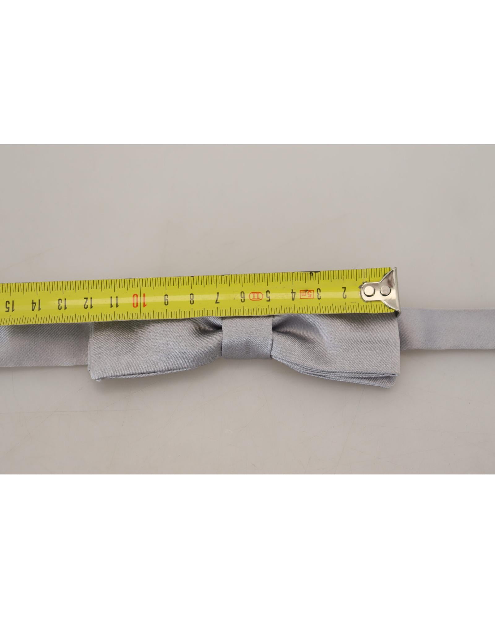 Dolce & Gabbana  Mens Gray Silk Bow Tie