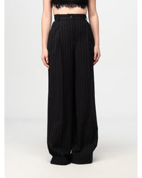 Dolce & Gabbana Wide Leg Pinstripe Trousers Women Striped Pants 38 Striped