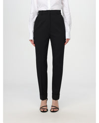 Dolce & Gabbana HighWaisted Cuffed Trousers Women Black Pants