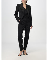 Dolce & Gabbana HighWaisted Cuffed Trousers Women Black Pants