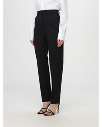 Dolce & Gabbana HighWaisted Cuffed Trousers Women Black Pants