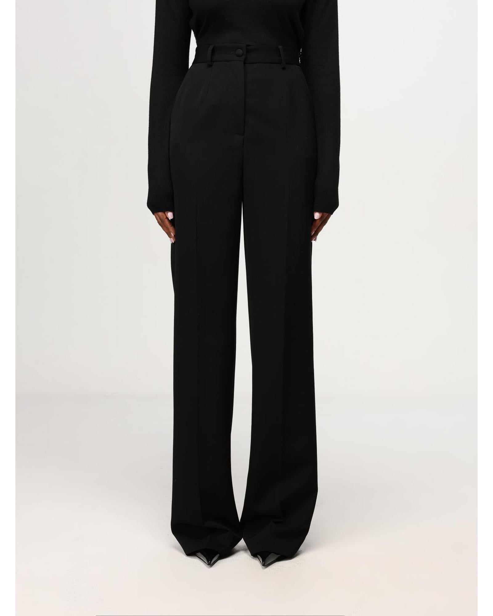 Dolce & Gabbana Wide Leg Trousers Women Black Pants