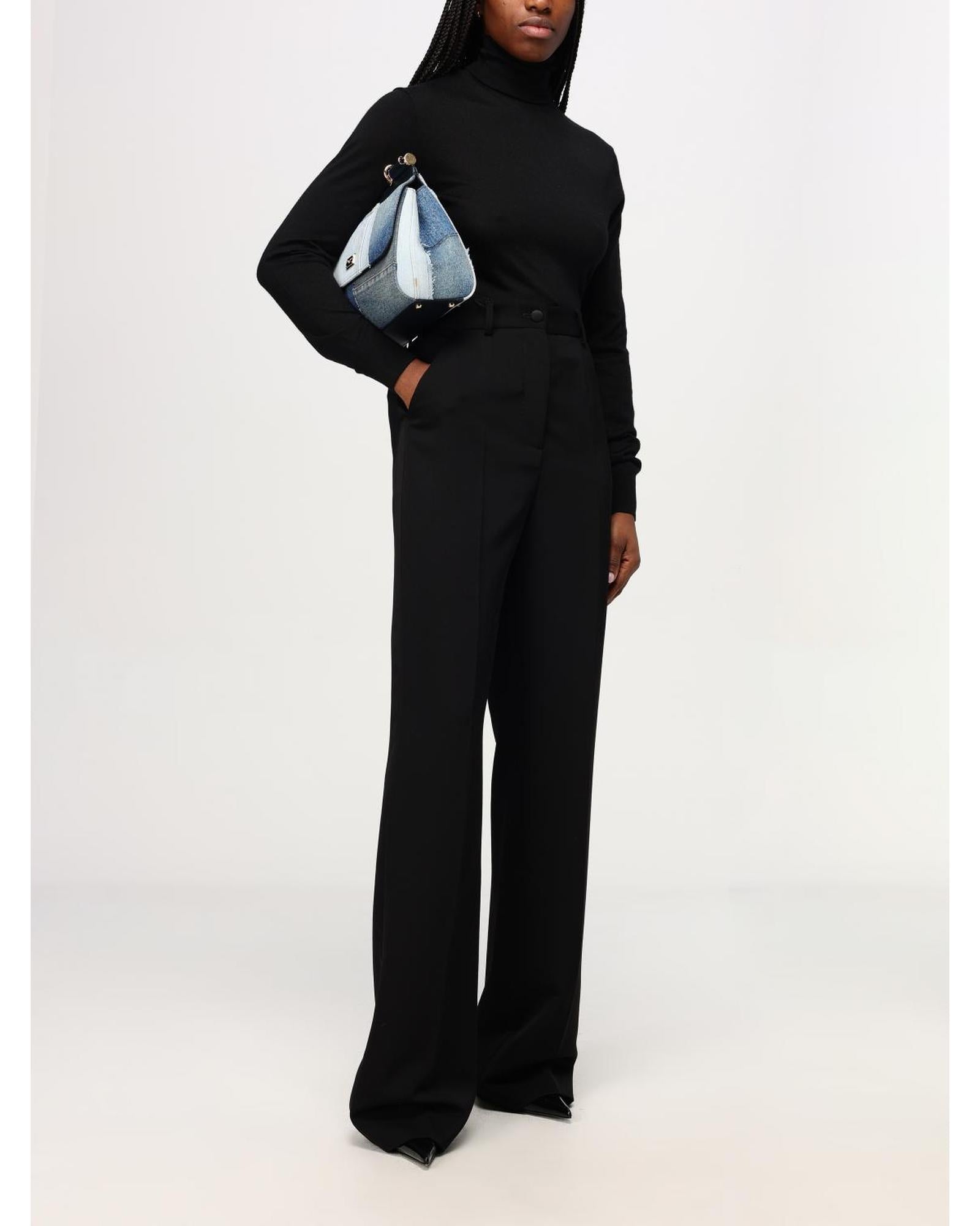 Dolce & Gabbana Wide Leg Trousers Women Black Pants