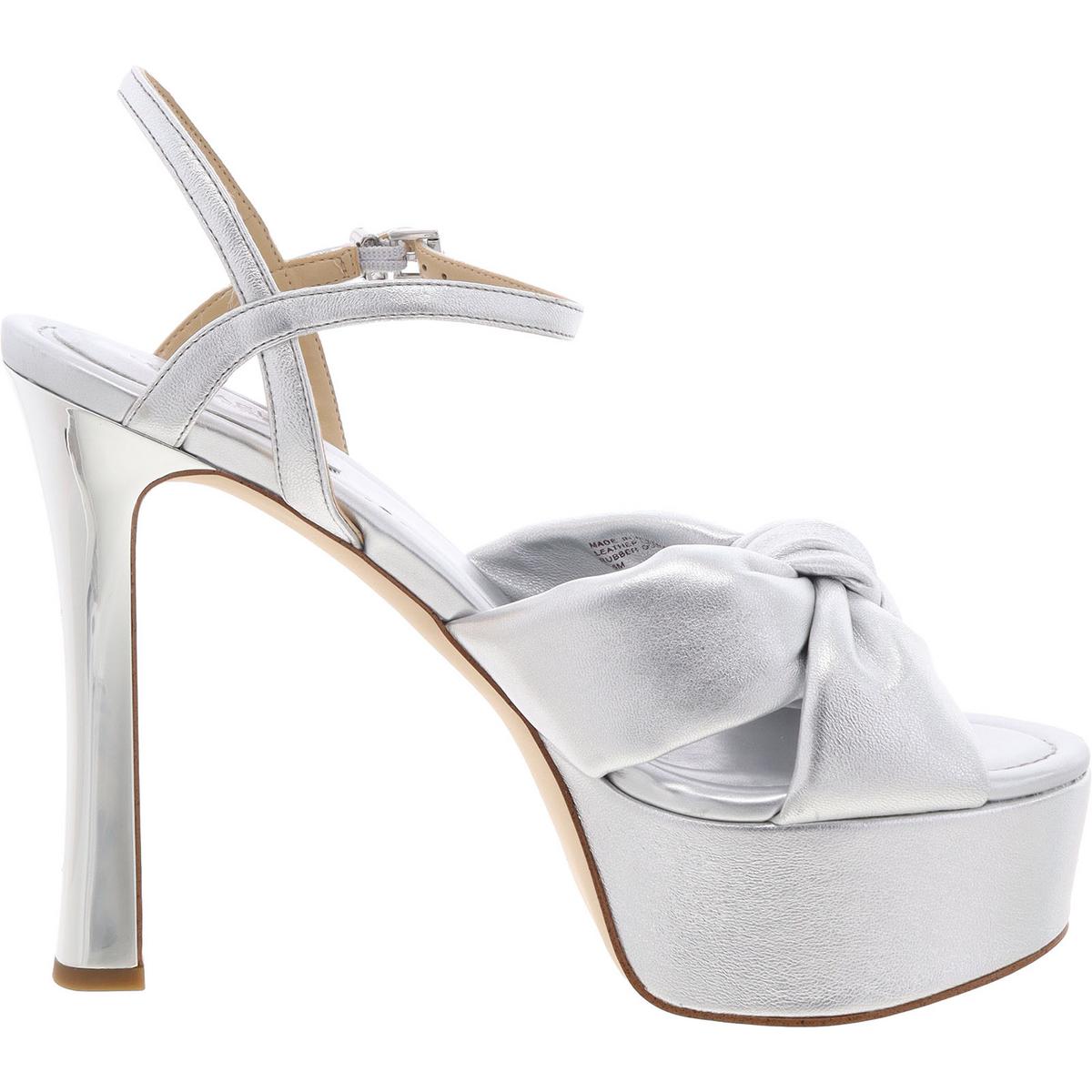 Womens Adjustable Faux Leather Heels