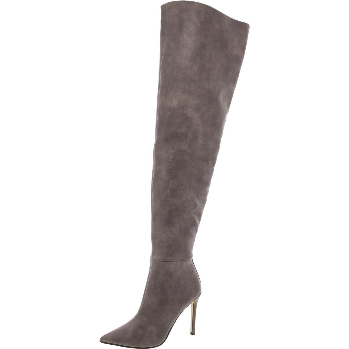 Epic  Womens Faux Leather Stiletto Over-The-Knee Boots