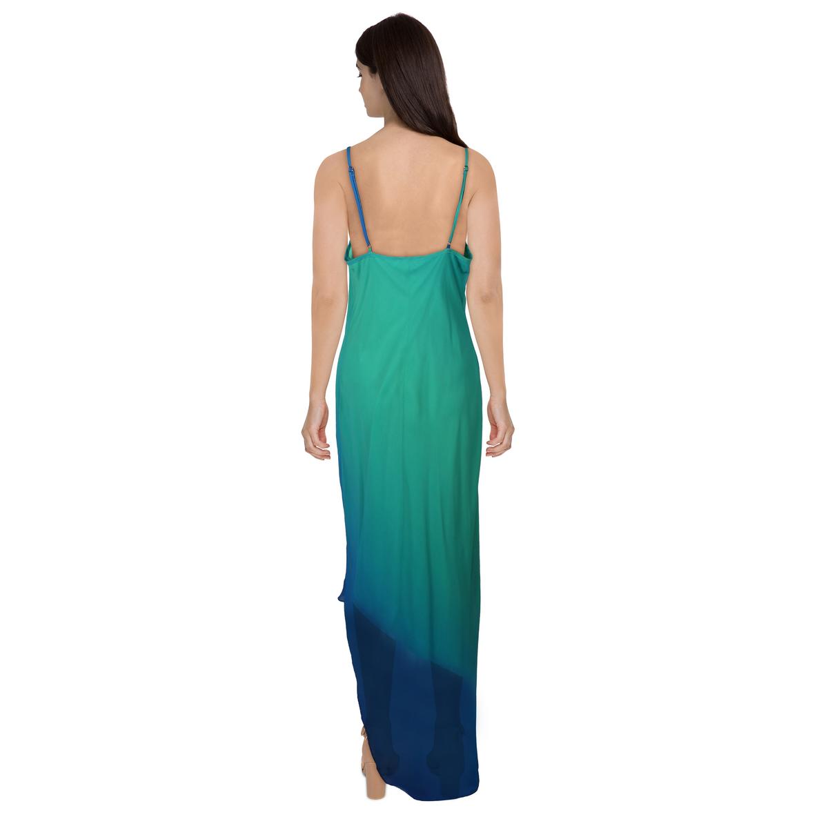 Womens Chiffon Asymmetric Maxi Dress