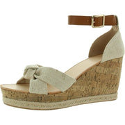 Colette Womens Open Toe Ankle Strap Wedge Heels