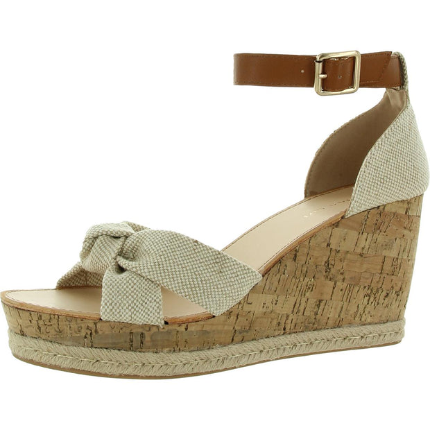Colette Womens Open Toe Ankle Strap Wedge Heels