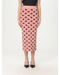 Dolce & Gabbana Logo Knit Midi Pencil Skirt Women Pink