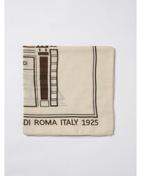 Fendi Roma 1925 Silk Scarf Men White Scarves & Shawls One Size White