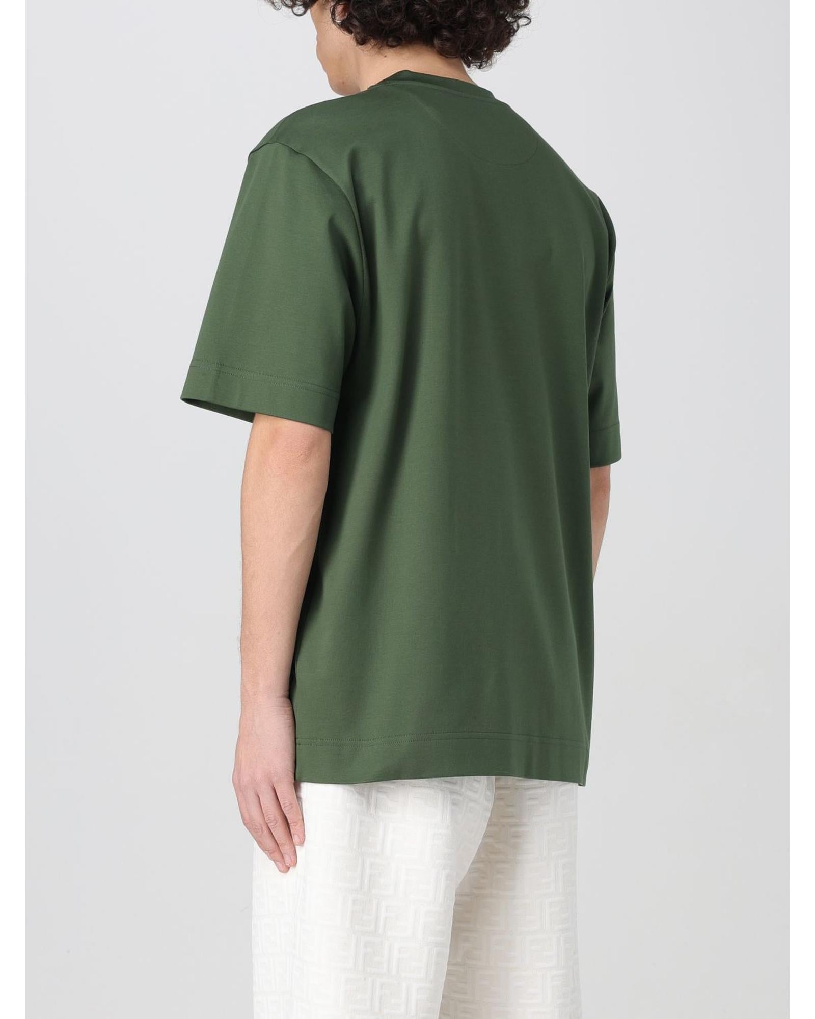 Tシャツ・カットソー FENDI Men T-shirt Green FY0936ARYR F083B T-Shirt Cotton Green | Fendi