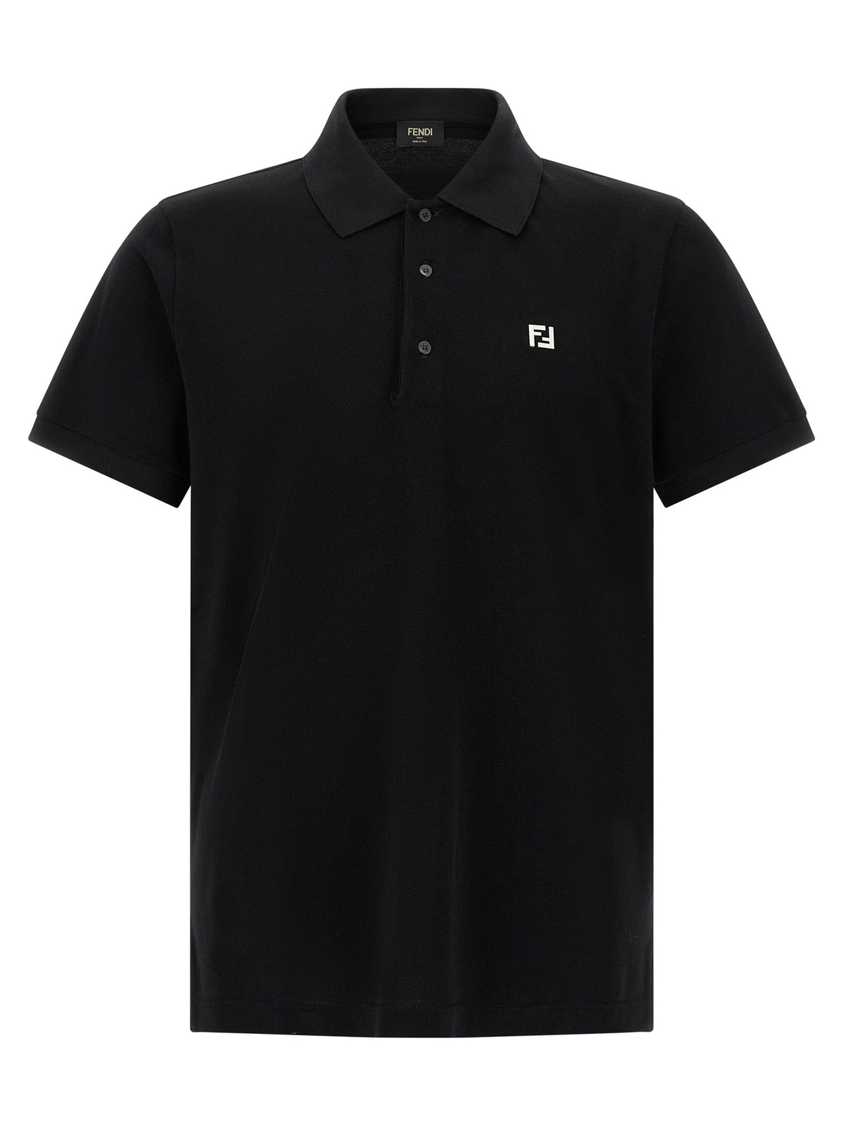 FENDI Fendi Men Ff Metallic Logo Polo Shirt
