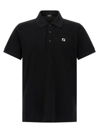 FENDI Fendi Men Ff Metallic Logo Polo Shirt