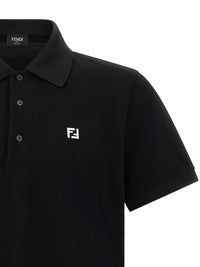 FENDI Fendi Men Ff Metallic Logo Polo Shirt