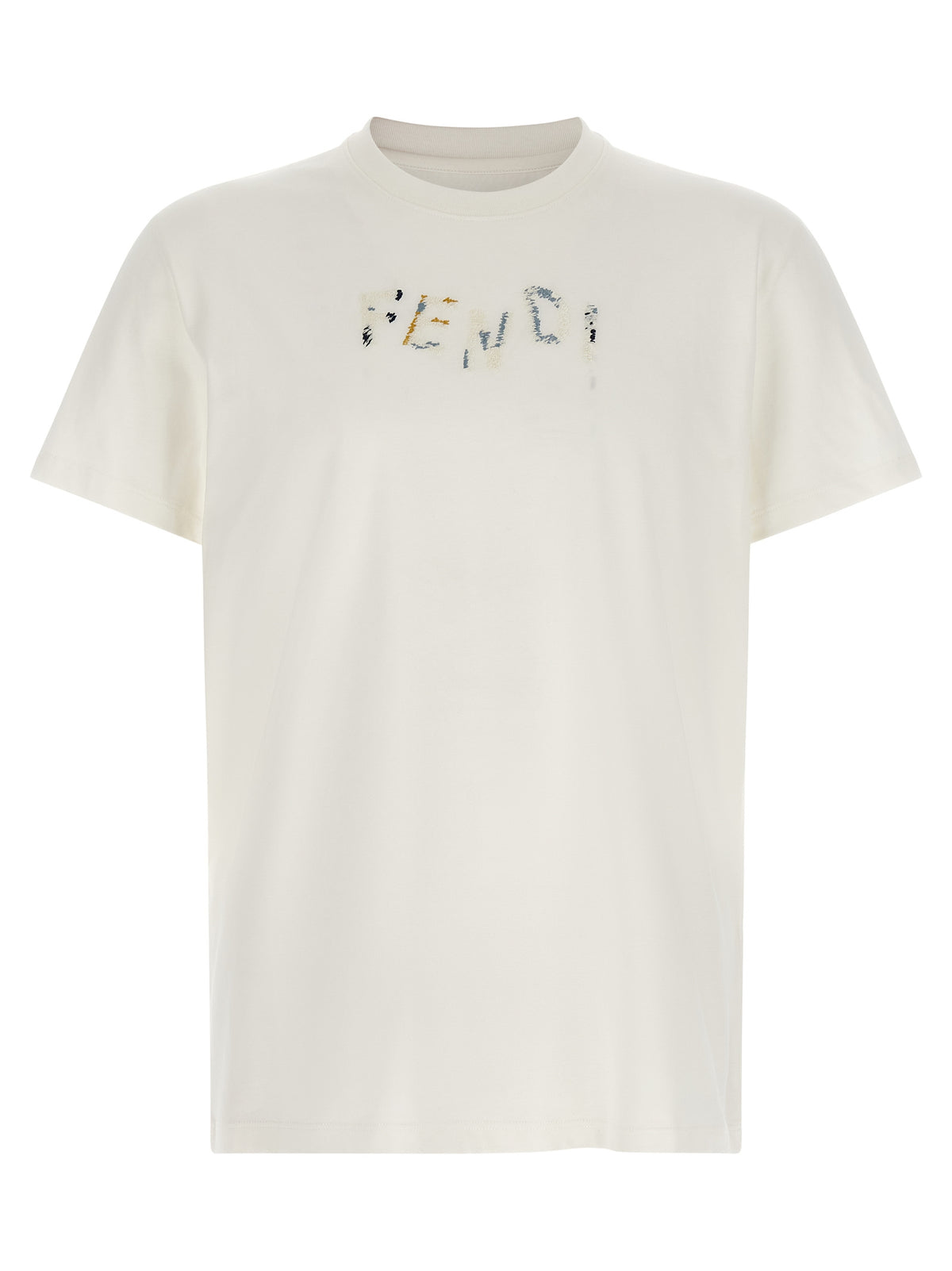 FENDI Fendi Men Logo Embroidery T-Shirt